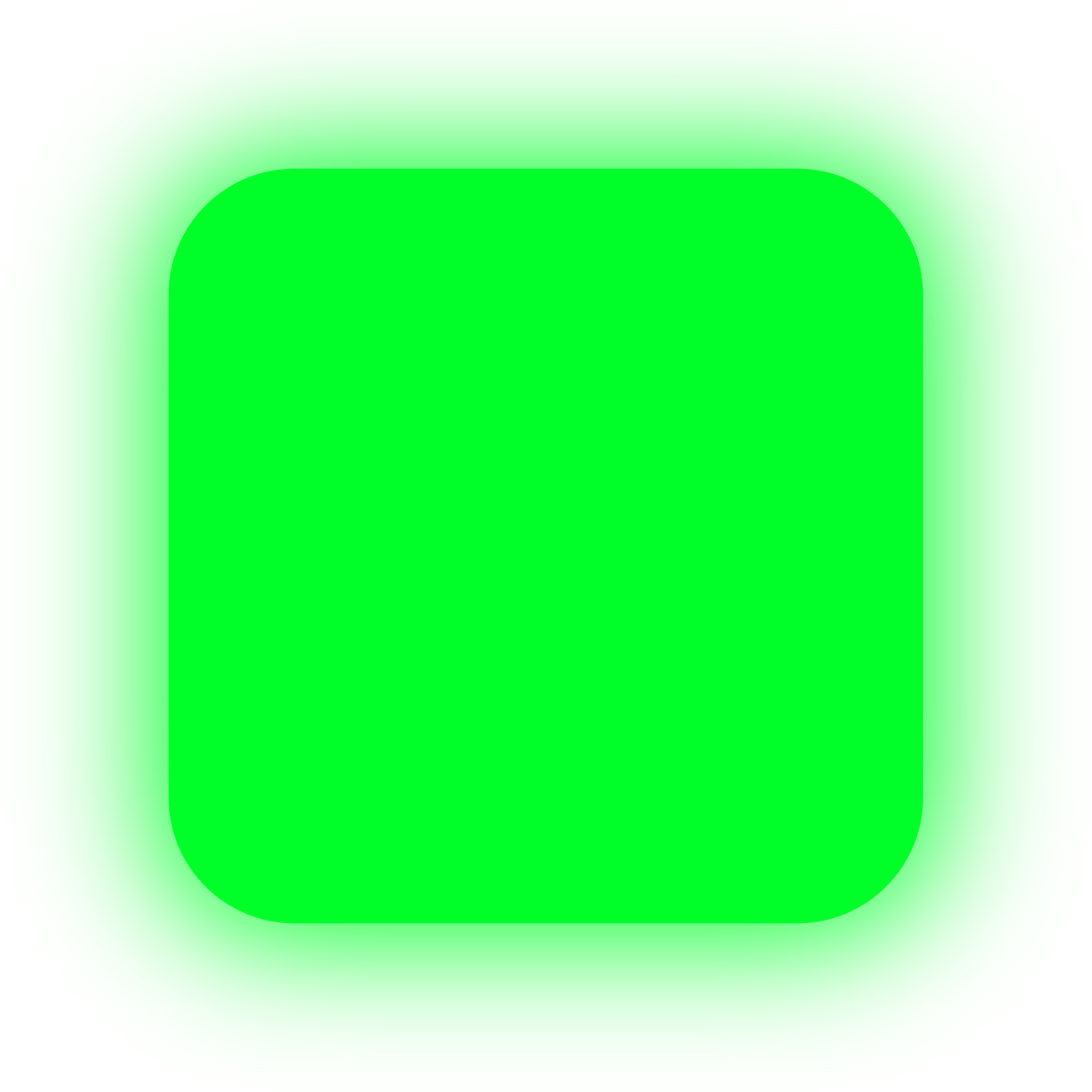 Glowing Green Neon Square